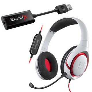 创新（Creative）游戏娱乐声卡耳机套装G1外置声卡+Inferno白色游戏耳机推荐搭配优惠组合