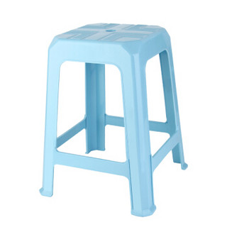 茶花 塑料凳子 48cm高凳方凳 0823* 蓝色
