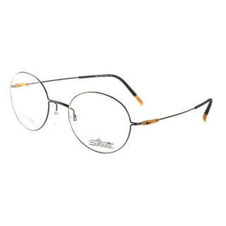 Silhouette 诗乐 中性款银灰色镜框银灰色镜腿光学眼镜架眼镜框          SH5509/75-9241-4919 49MM