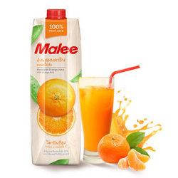 泰国原装进口 玛丽（Malee）100%果汁 1L*4瓶+ POKKA 清香杭菊白茶 250ml*6瓶 *2件+凑单品