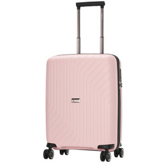 爱华仕 （OIWAS) 飞机轮行李箱商务旅行登机箱24英寸PP环保超轻硬箱男女时尚拉杆箱 OCX6521 粉色