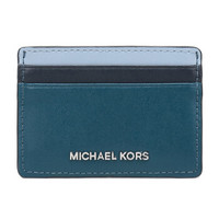 MICHAEL KORS 迈克·科尔斯  MONEY PIECES系列 MK卡包水鸭绿拼色皮革女士卡包卡夹 32F8SF6D8T LXTL ADM PBL