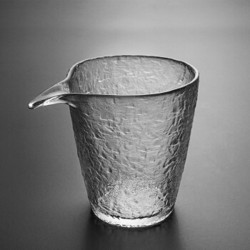 雅集 锤纹公道杯 耐热加厚玻璃公杯匀杯  分茶器功夫茶具配件220ml