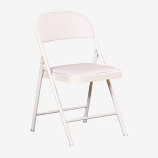 乐高赫曼 简易凳子靠背椅家用折叠椅子便携办公椅会议椅电脑椅座椅培训椅子 折叠椅LG-PZD白