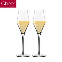 cheer 启尔 红酒杯家用高脚杯 德国进口香槟杯无铅水晶玻璃葡萄酒杯2支装JB-CM03