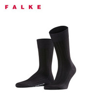 FALKE 德国鹰客 Milano 棉罗纹四季舒适休闲商务中筒男袜 黑色black 41-42 14683-3000