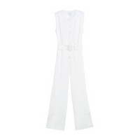 DEREK LAM 10 CROSBY女士扣件式无袖连体裤 白色 美国尺码