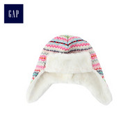 Gap旗舰店 童装 女婴幼童针织飞行帽儿童加绒帽子383596 米白色 S/M