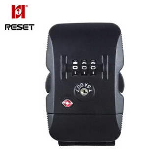 锐赛特（RESET）RST-033 十字打包带 行李箱打包带拉杆箱旅行箱捆绑带 TSA出境密码锁绑带 黑色