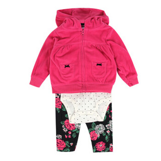 Carter's凯得史 女宝宝婴儿童装 长袖外套连体衣长裤3件套装 121G770 18M码