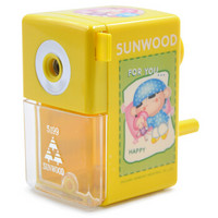 SUNWOOD 三木 卡通手摇削铅笔机/削笔机/削笔器/学生卷笔刀/转笔刀/铅笔刀 黄色 5199