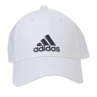 adidas 阿迪达斯 运动帽 男女 6P CAP COTTON 舒适休闲旅游鸭舌帽遮阳帽棒球帽休闲帽 S98150 OSFW 白色