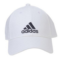 adidas 阿迪达斯 运动帽 男女 6P CAP COTTON 舒适休闲旅游鸭舌帽遮阳帽棒球帽休闲帽 S98150 OSFW 白色