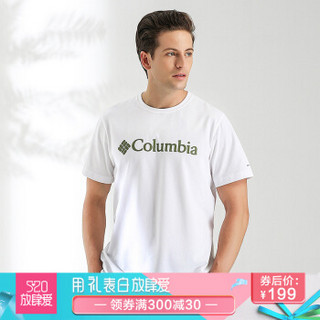 Columbia 哥伦比亚 户外经典logo舒适面料吸湿T恤 PM3547 100 XL