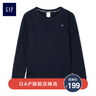 Gap旗舰店 Fit系列女童 套头运动卫衣 基本款休闲上衣262161 海军蓝色 S