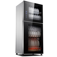 德玛仕（DEMASHI）消毒柜 家用 立式高温 消毒碗柜 小型 迷你碗筷奶瓶消毒柜 商用厨房茶杯 ZTD108A-1