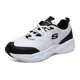 SKECHERS 斯凯奇 休闲鞋 D'lites系列 女士 熊猫复古厚底 88888155 白色/黑色 36