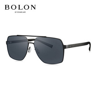 暴龙BOLON太阳镜男款19年新款经典时尚太阳眼镜多边形框墨镜BL8063C10