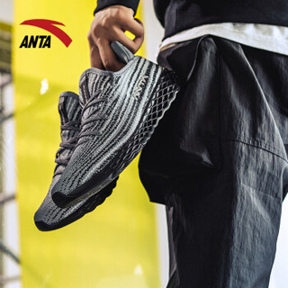 ANTA 安踏 跑步系列 11845550 新款休闲轻便学生运动鞋男 跑步鞋 冷灰/雾灰/黑 9.5(男43)