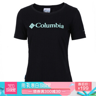 Columbia 哥伦比亚 探索系列 经典Logo圆领短袖吸湿舒适 PL1994 010 S