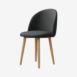 乐高赫曼 伊姆斯椅子现代简约书桌椅家用餐厅靠背椅电脑椅凳子实木北欧餐椅 LG-LD1深灰