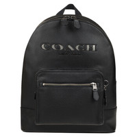 COACH 蔻驰 奢侈品 男士皮质双肩包 F37802QBM2黑色