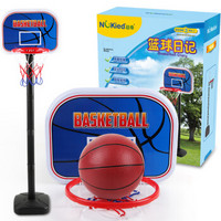 纽奇（Nukied）儿童玩具 篮球架 1.15米铁杆球筐室内户外篮球栏可调节高度宝宝投篮男孩玩具礼盒装