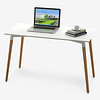 帅力 电脑桌 实木台式简约写字书桌学习桌子休闲餐桌 120X60CM白色SL17032C7