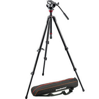 曼富图（Manfrotto）MVH500AH,755XBK 铝合金摄像三脚架套装 液压摄像云台