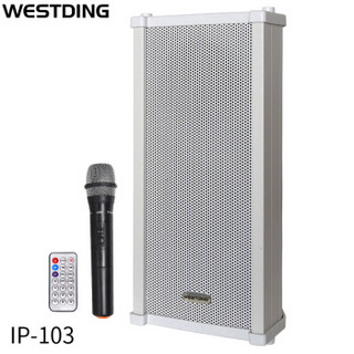 威斯汀（WESTDING）IP-103定压户外壁挂有源防水音柱室外音响学校喇叭公共广播音箱音响