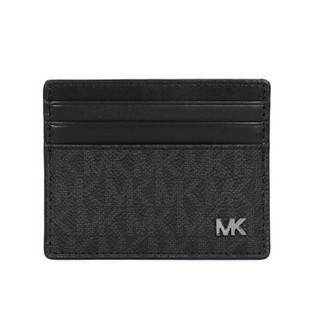 MICHAEL KORS 迈克·科尔斯 JET SET MENS系列 男包 JET SET MENS系列 男士黑色皮革印花卡包 39F7TMND2B BLACK