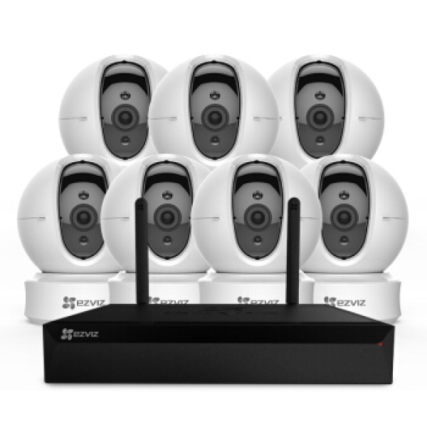 商品海康威视萤石(ezviz)200万8路无线高清监控设备套装(x5c 8路2t 7*