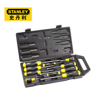史丹利(STANLEY)10件套胶柄一字十字螺丝批组套 65-005C-23