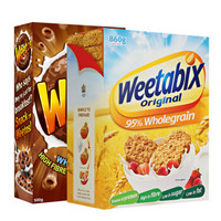 英国进口 维多麦（Weetabix）即食谷物早餐麦片 维多滋巧克力味脆麦圈 组合装 1360g