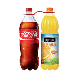 可口可乐 可乐碳酸饮料1.25L+果粒橙果汁1.25L