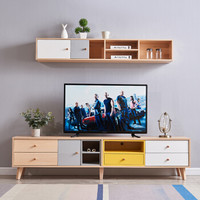 A家家具 电视柜 彩色北欧储物电视柜时尚简约小户型客厅家具 1.8米电视柜 BC202
