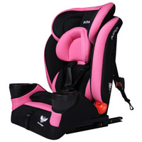 步达达(BUDADA)德国汽车儿童安全座椅isofix宝宝9个月-12岁 F8 可爱粉