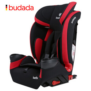 步达达（BUDADA）德国汽车儿童安全座椅isofix宝宝9个月-12岁 F8 高雅红