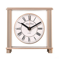 赫姆勒 时钟（Hermle clocks）座钟 德国品牌高端现代太空铝质客厅简约摆件静音卧室台钟 QT205-210001玫瑰金