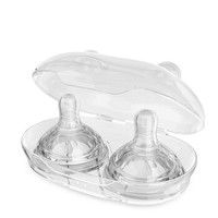 小土豆 宽口径奶嘴通用型硅胶奶嘴-星型孔L号（两只装）