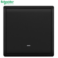 施耐德 Schneider 开关插座 丰尚16AX 250V 带荧光指示中途开关 写意黑