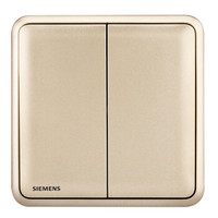 西门子(SIEMENS)开关插座 二开单控 86型开关面板皓睿砂釉金