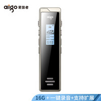 爱国者（aigo）录音笔 R6811 16G 一键录音 TF卡扩容 专业微型高清远距降噪录音器 学习会议培训采访 香槟金