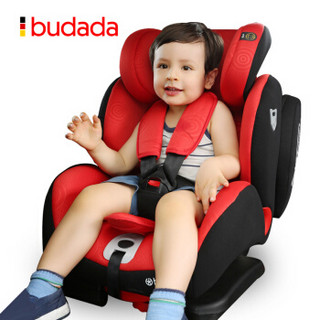 步达达（BUDADA）德国 宝宝汽车儿童安全座椅 皇家骑士 祥云红 ISOFIX硬接口 9-36kg约9个月-12岁