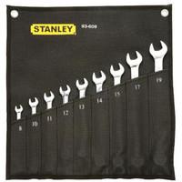 史丹利 （STANLEY） 9件套公制精抛光两用长扳手 93-609-22