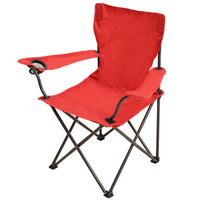 MAC 户外折叠椅子 沙滩钓鱼凳 画画美术生折叠椅 折叠凳子便携式 BA红色