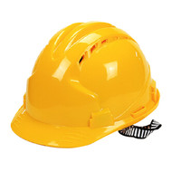 谋福 91802 高强度ABS透气 安全帽工程帽 防砸抗冲击建筑防砸安全帽 (三筋透气ABS安全帽 黄色)