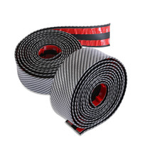 派乐特 汽车门槛条防踩防撞条贴通用改装踏板装饰条碳纤纹保险杠车门边宽5CM长3米