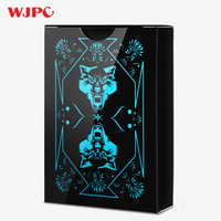 Wangjing Poker 望京扑克 新款WOLF狼牌黑色塑料防水扑克花切花式创意扑克牌近景魔术牌