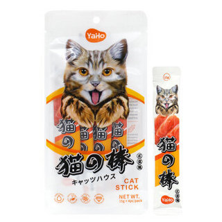 YaHo亚禾猫零食 猫棒 肉酱类零食（三文鱼味）15g*4条/袋